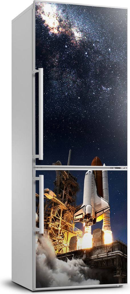 Tulup Kühlschrankdekoration - 70x190 cm - Aufkleber auf dem Kühlschrank - Rakete abheben