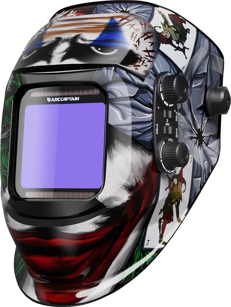 Schweißhelm - AR-WC045 - Automatische Abdunkelung - Vier Lichtbogensensoren - Optische Klasse 1/1/1/1 - True Color - Umschaltzeit 1/25000 s - Sich...