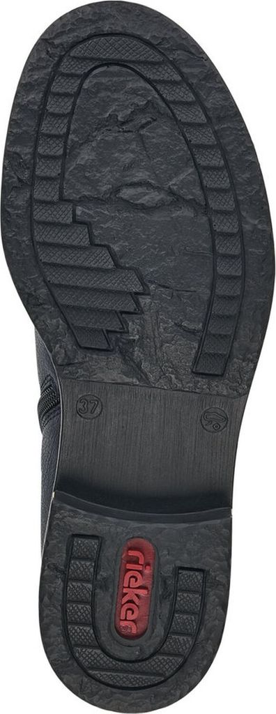 Rieker Damen Stiefelette Schnürboot messingfarbene Details Schnalle 71242, Größe:39 EU, Farbe:Blau
