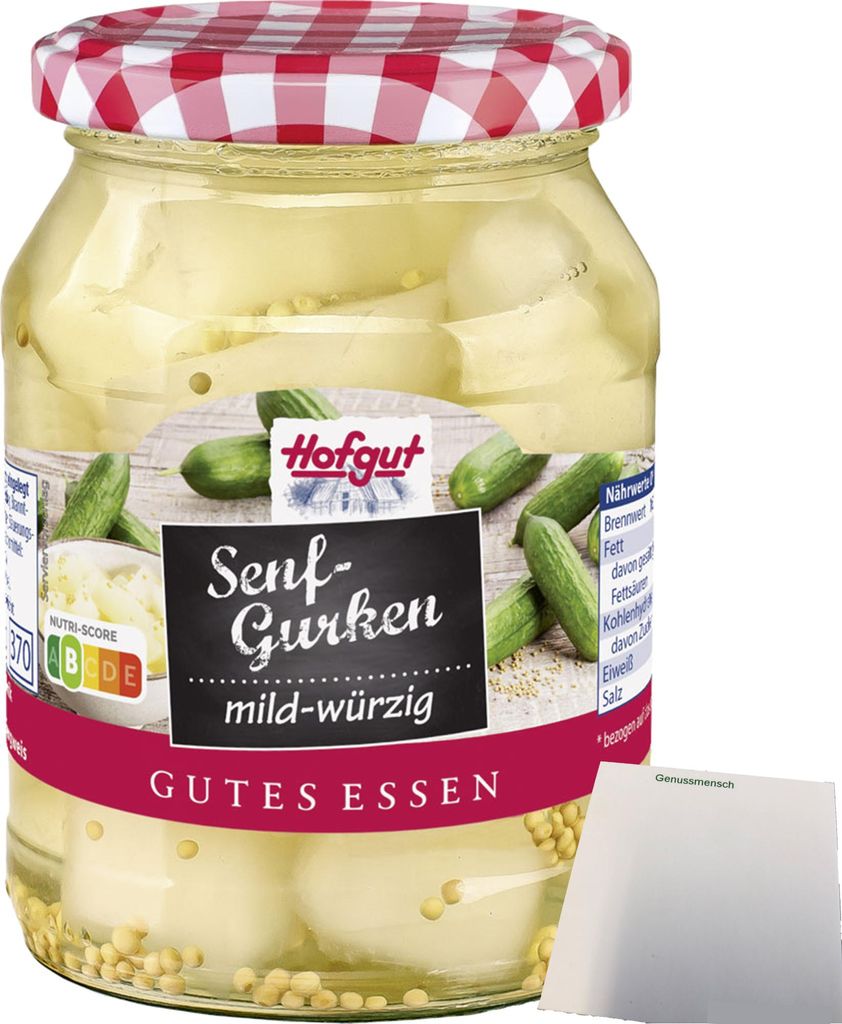 Hofgut Senfgurken (370ml Glas) + usy Block Produktbild 