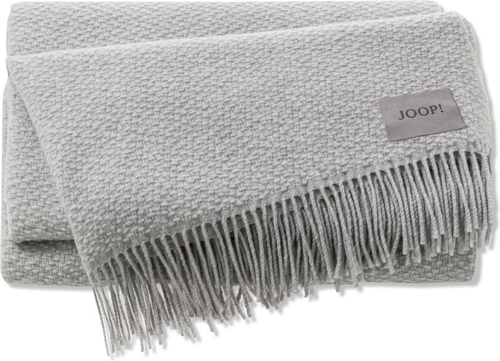 JOOP! Plaid FINE-WOVEN Farbe Silber Größe 130 x 190
