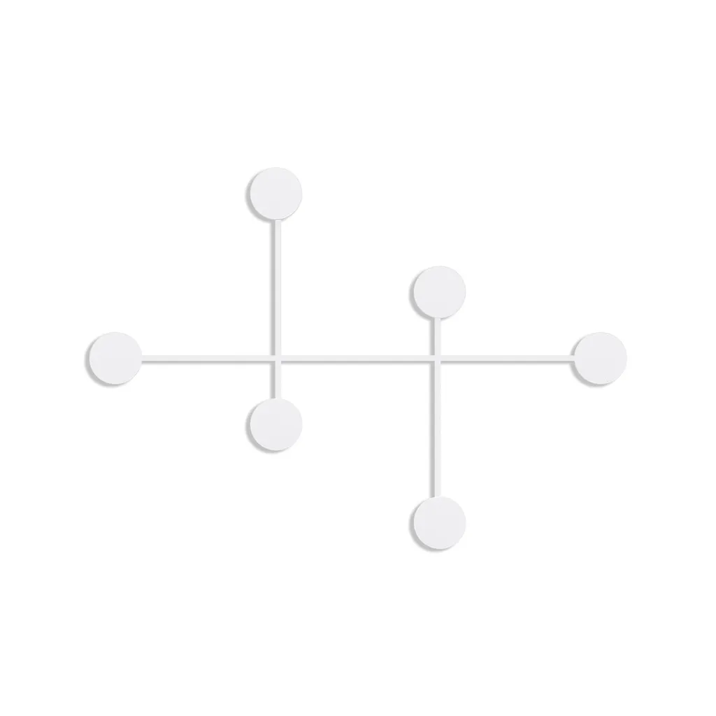 Support Mural 100% Métal Blanc Wallity Dama-B - Structure XXL 82x60 cm