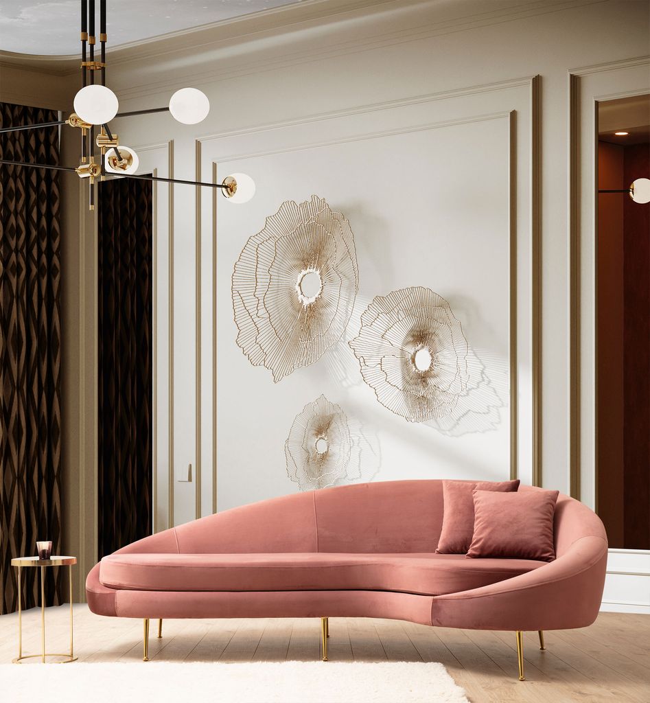 Hanah Home, Eses- ARE1351, Rosa, Schlafsofas, Rahmen: Buchenholz / Spanplatte