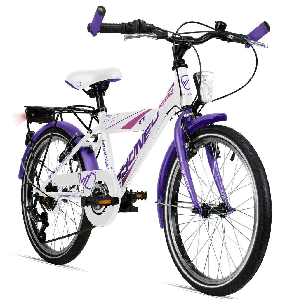 Bergsteiger Sydney 20 Zoll Kinderfahrrad, geeignet für 6, 7, 8, 9 Jahre, StVZO, Shimano 6 Gang-Schaltung, Jungen-Fahrrad mit Dynamo-Licht