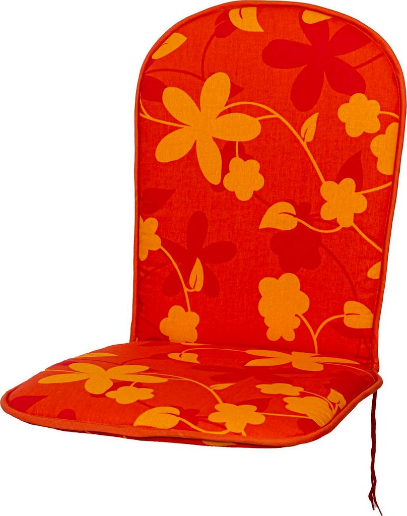 Auflage Monoblock hoch 0464 rot-orange 92x44x3,5 cm KETTtex Produktbild 