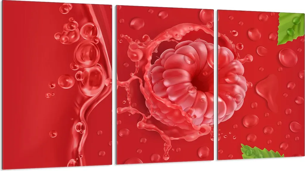 Piastre copri fornelli 3 pezzi 30x52 Vetro copri piano cottura in ceramica, rosso lampone