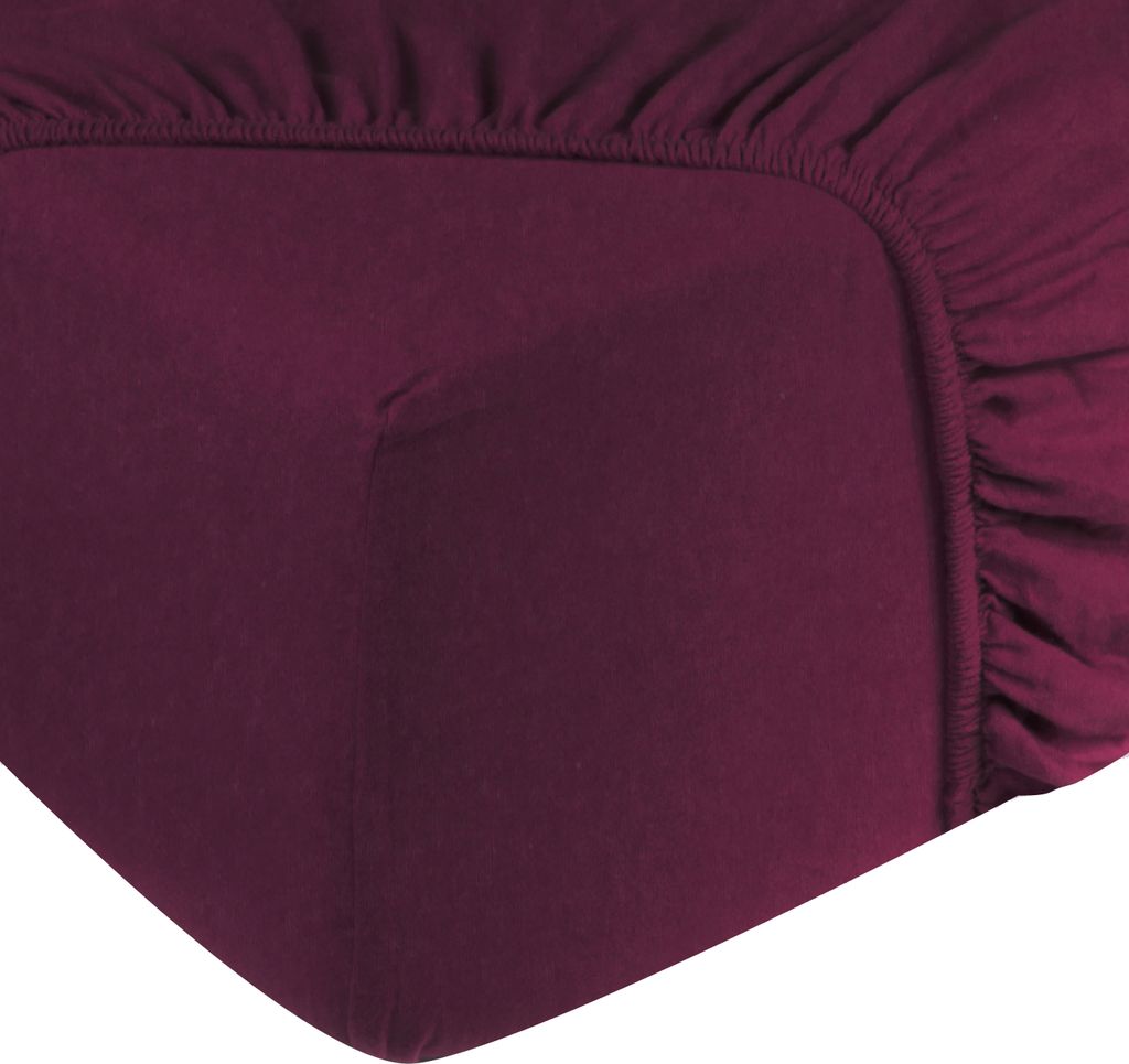 DoubleDry Flanell Spannbettlaken 140x200 cm - 100% Baumwolle - Spannbetttuch - 28 cm Steg - Lila