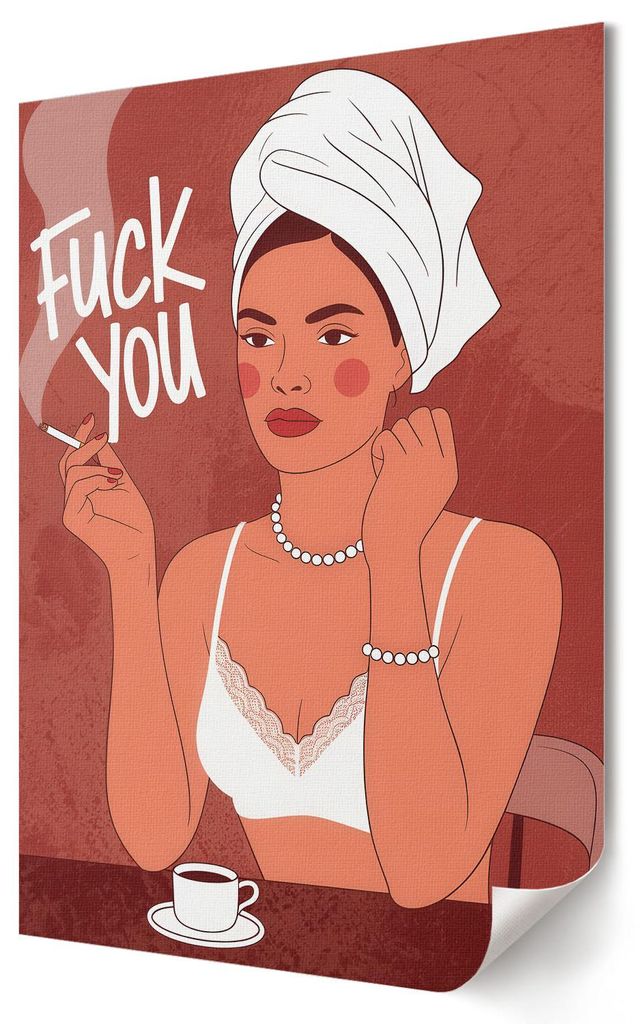 Selbstbewusst- Kunstdruck A3 (29x42 cm) - Humorvoll, Popkultur- Wandbild für Wohnzimmer Schlafzimmer & Flur, Modernes Poster Wanddeko, Ungerahmt