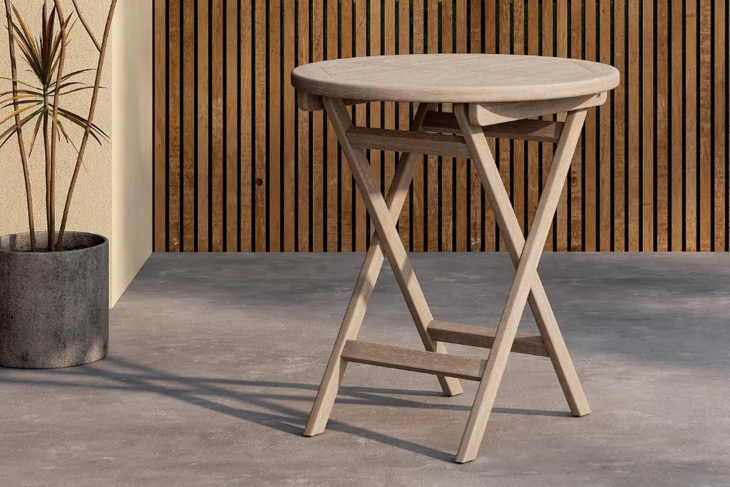 Table de jardin Kenya Ø70cm compacte pour optimiser vos petits espaces