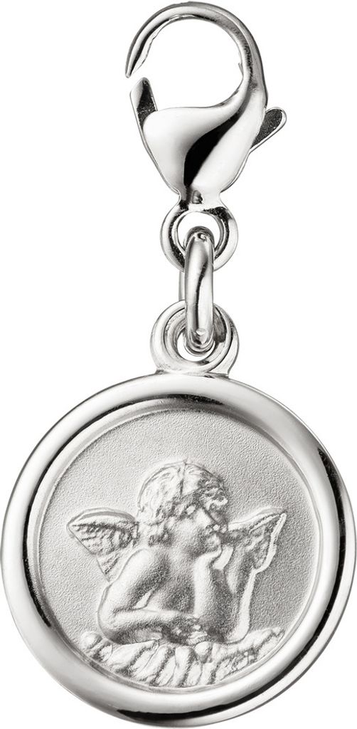 Einhänger Engel Schutzengel Charm Anhänger für Bettelarmband 925 Silber matt