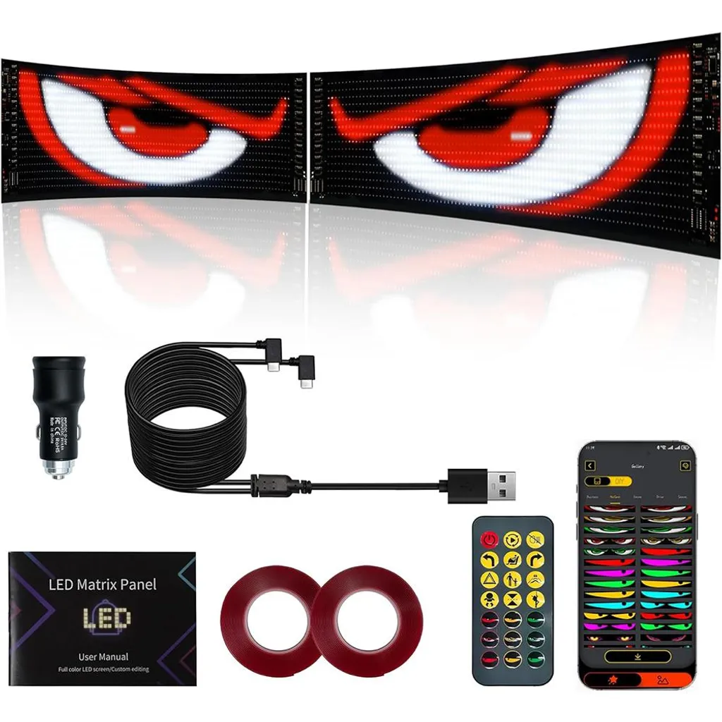 Yeux LED Programmables Devil Eyes avec App Bluetooth pour Pare-brise - 2