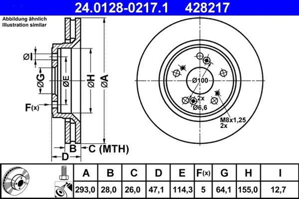 Disque de frein avant ventilé compatible Honda CR-V berline