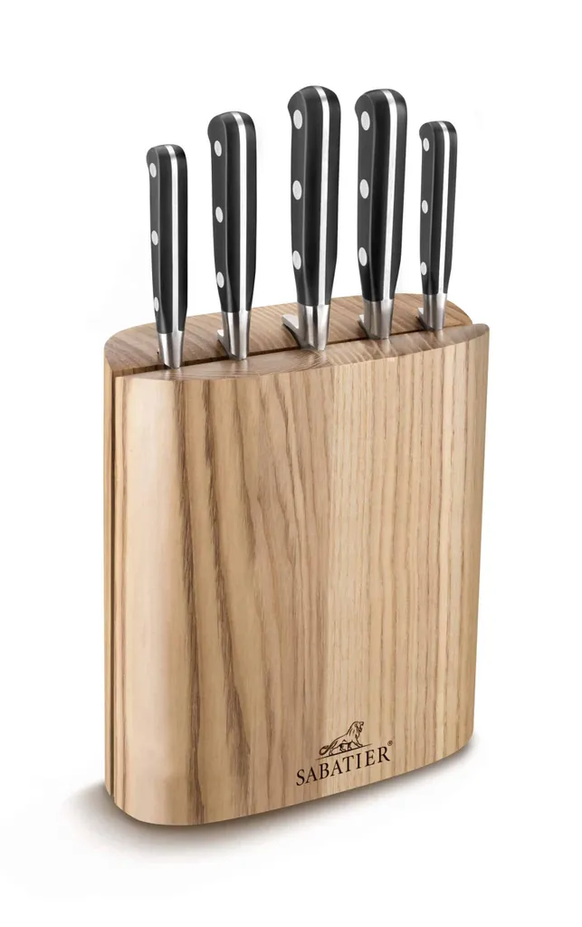 Couteaux de cuisine Sabatier Borneo avec bloc en bois de chef