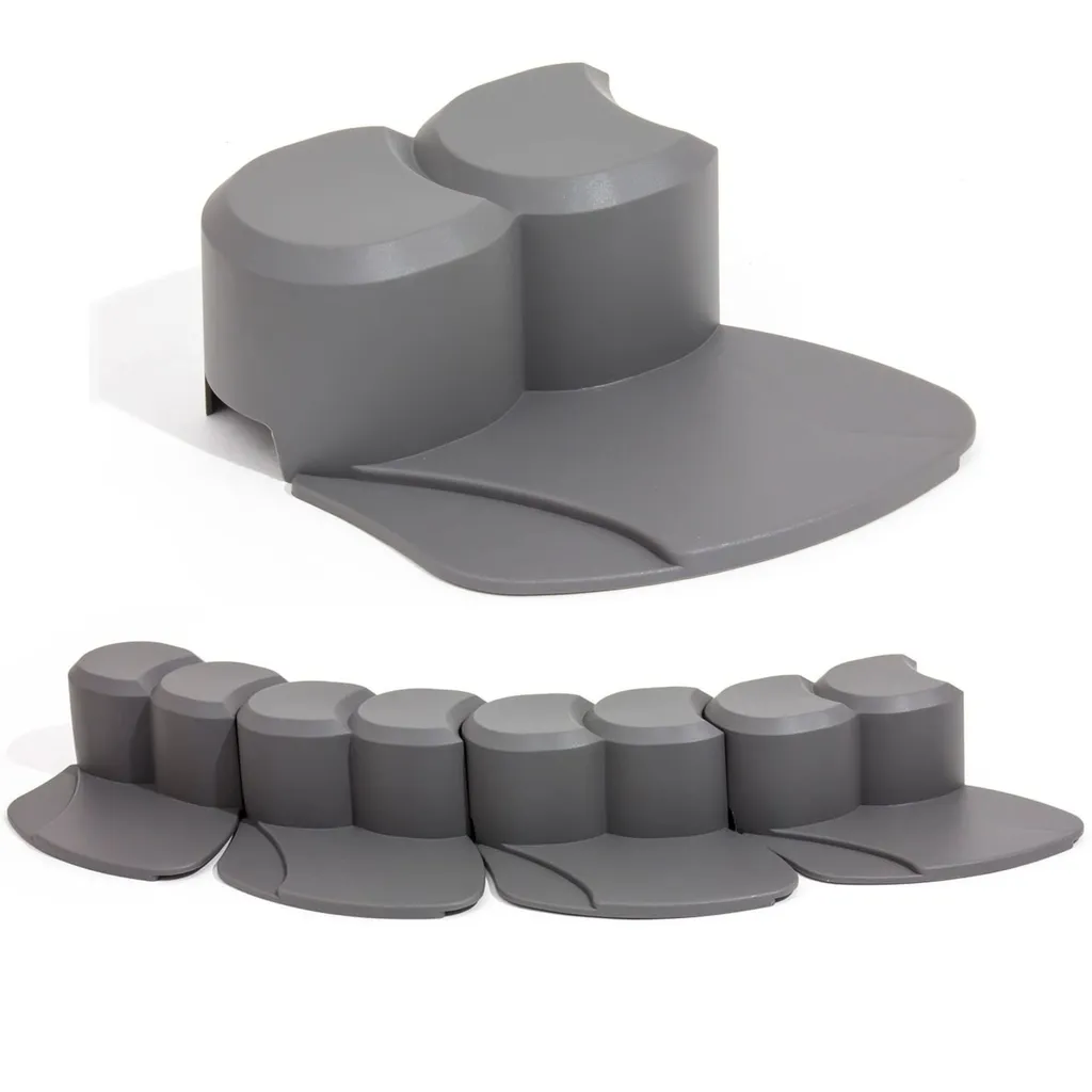 Palissade de jardin 3,1m bordure de pelouse grise et protection câble