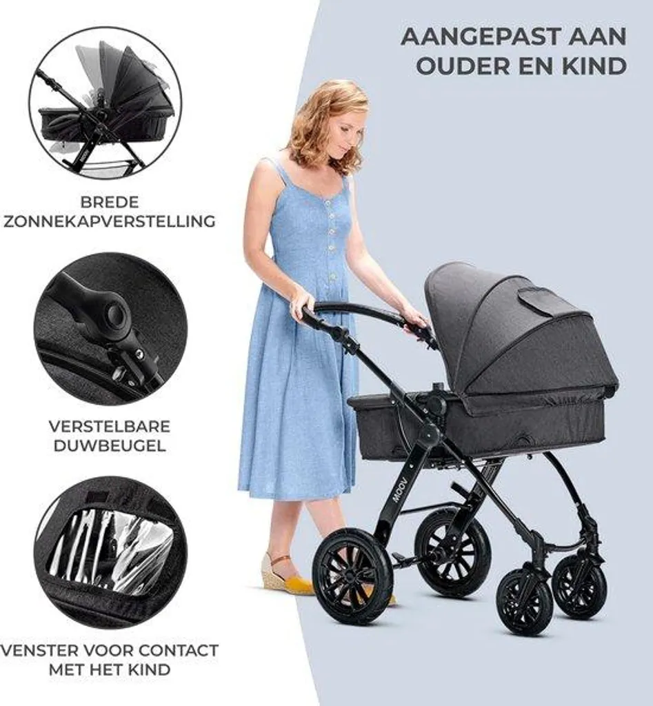 Accessoire poussette de voyage gris pour vacances et trajets avion
