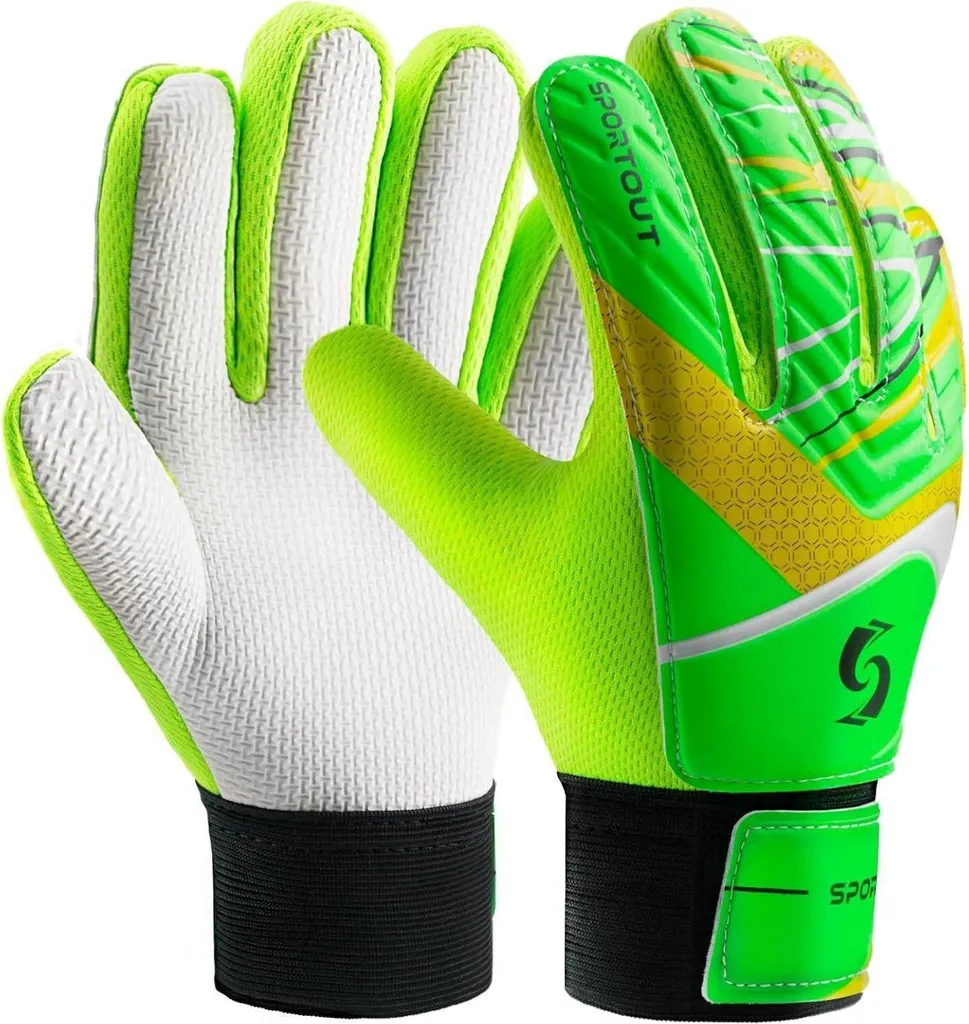 Gants de foot pour gardien de but enfant Sportout vert taille 5 club