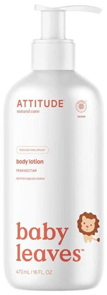 Baby Leaves Körperlotion Birnennektar ATTITUDE Baby Pflege Produktbild 