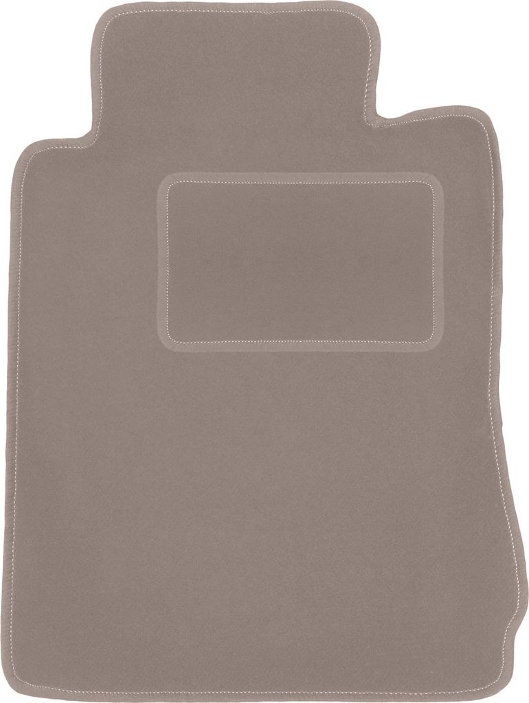 Fahrerfußmatte Velours beige passend für Mercedes E W210 (1995-2003, Limousine, Kombi) – mit Befestigungen – passgenau