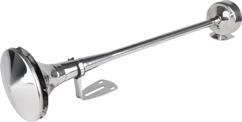 Klakson Puissant 620mm AMIO-04078 pour Être Entendu en 12V 24V Chrome
