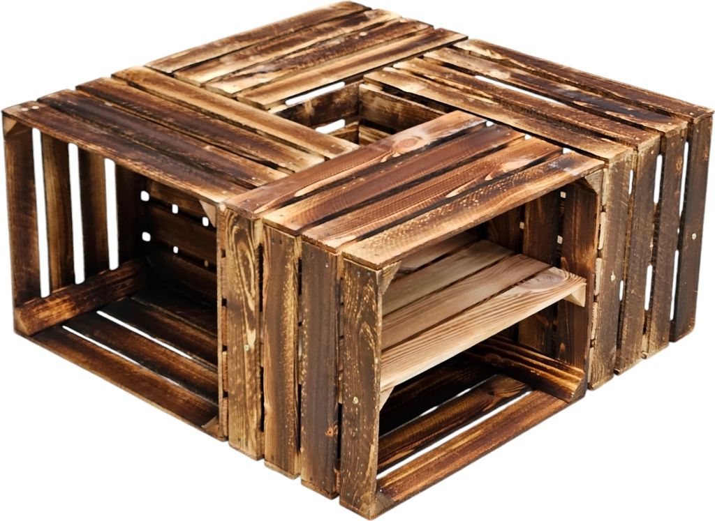 Obstkisten Weinkisten Holzkisten Kisten Geflammt 50 x 40 x Produktbild 2