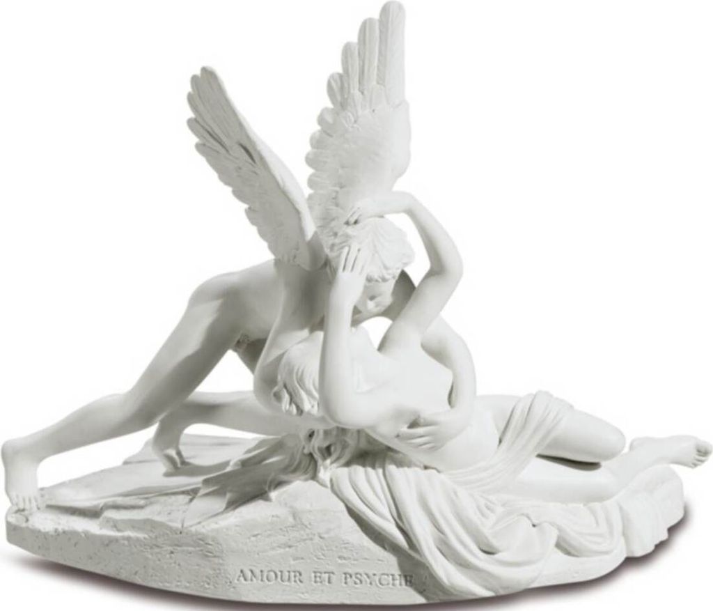 Sich liebende Amor und Psyche weiß 10cm Produktbild 