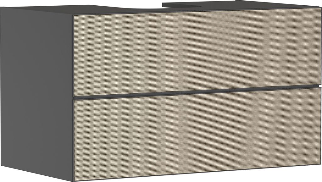 hansgrohe Xevolos E Waschtischunterschrank, 2 Schubkästen, 1 Ausschnitt mittig, 980x550x555mm, für Konsole mit Aufsatzwaschtisch, 54192390