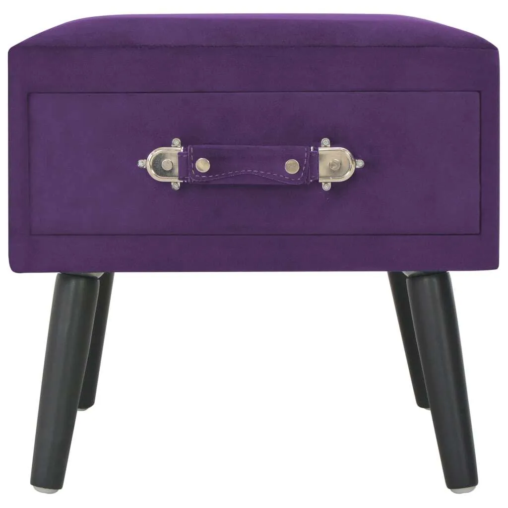 Table de nuit 40x35x40 cm violette pour optimiser votre chambre - 3