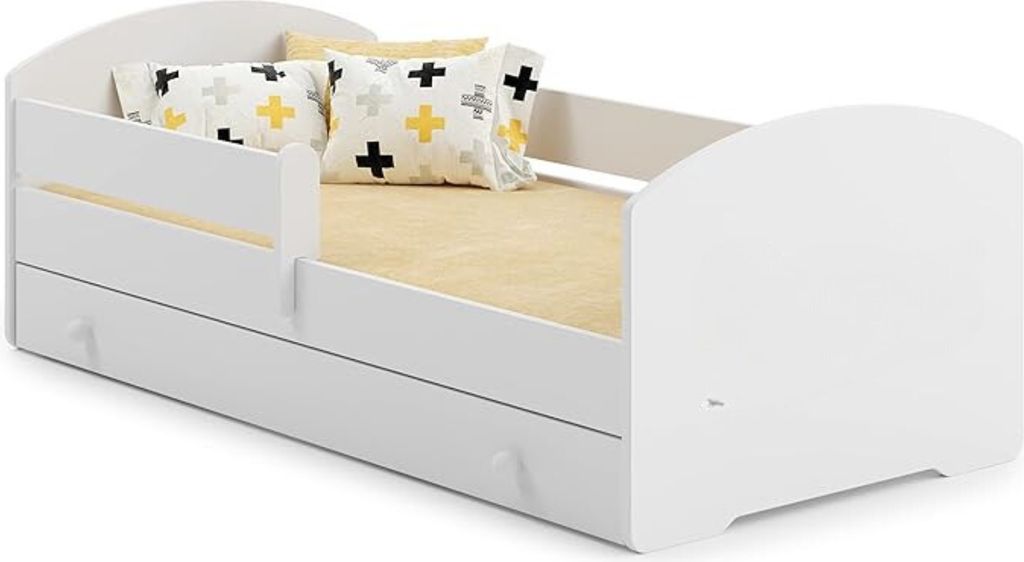 Detská postieľka 160x80 cm s matracom a zásuvkou, ochranou Obrázok produktu 7