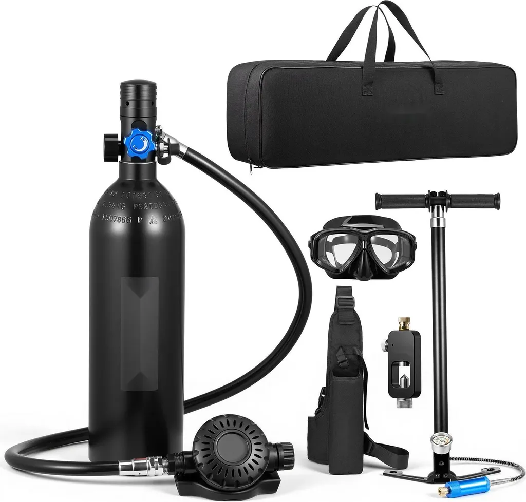 Bouteille de plongée 1L avec adaptateur et masque kit complet portable