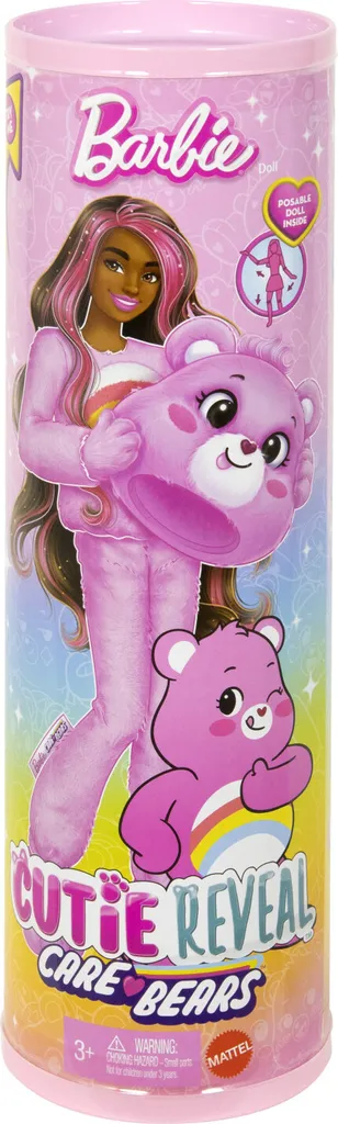 Poupée Barbie Cutie Reveal Oursons de soins roses avec costume en peluche