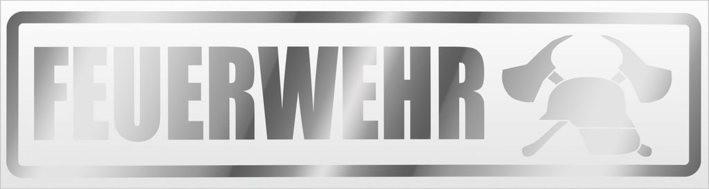 Kiwistar Feuerwehr Motiv 2 Magnetschild Schild magnetisch - 20cm Chrom - Magnetfolie für Auto PKW Kfz