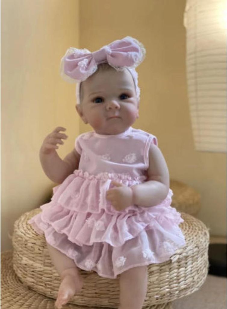 45 Cm Große, Lebensechte Reborn-Babypuppe Bettie, Ganzkörper-Silikon-Vinyl, Realistische Neugeborenenpuppe Mit Bemalter Haut