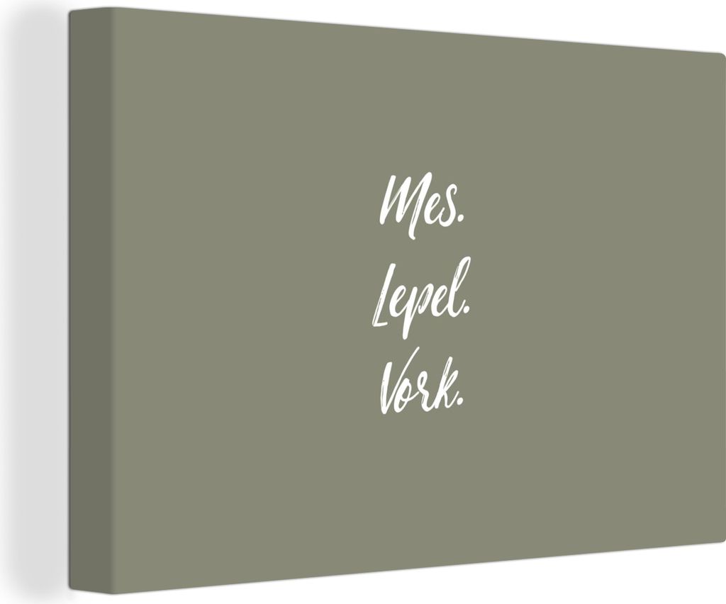 OneMillionCanvasses - Leinwandbilder - 140x90 cm, Sprichwörter - Messer. Löffel. Gabeln. - Zitate - Besteck, Wandbilder Kunstdruck Wanddekorati...