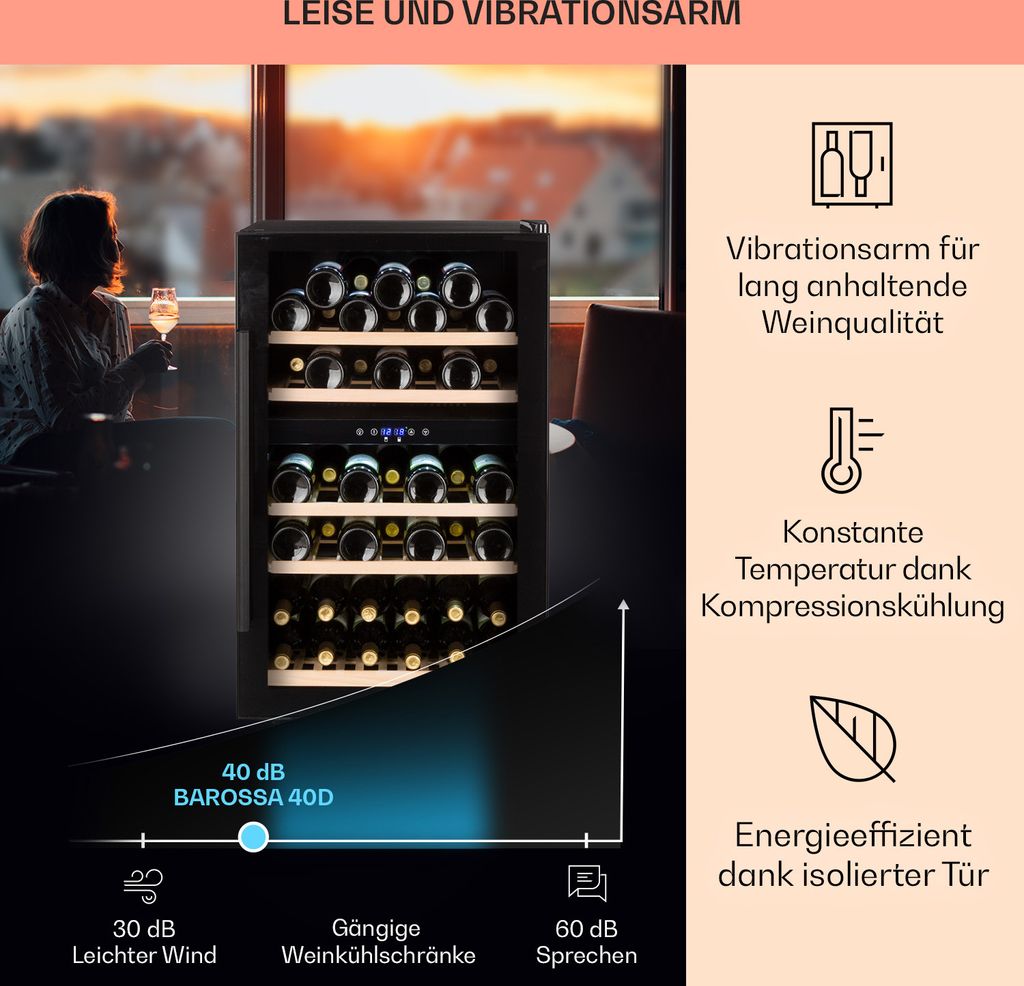 Klarstein Weinkühlschrank, Getränkekühlschrank Schmal, 2 Produktbild 4