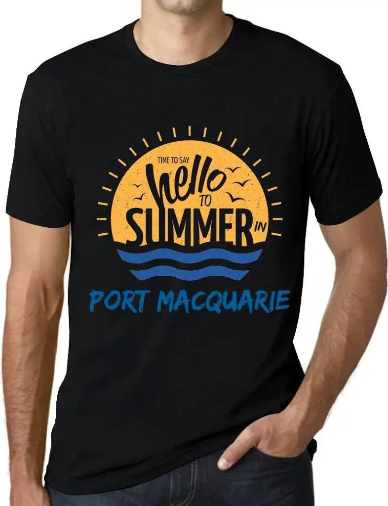 Herren Grafik T-Shirt Zeit dem Sommer in Port Macquarie Hallo zu sagen – Time To Say Hello To Summer In Port Macquarie – Öko-Verantwortlich Vi...