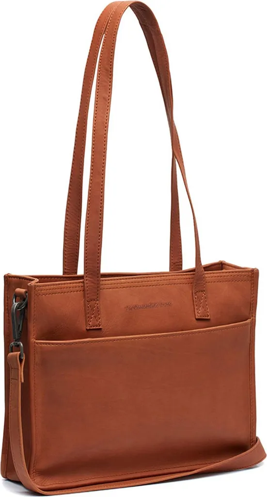 Grand sac cabas femme en cuir marron clair Estella pour le quotidien