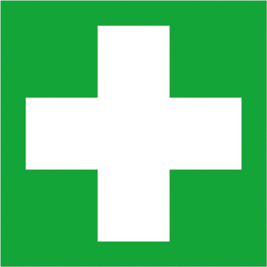 SafetyMarking Hinweisschild Folie B200xH200 mm Erste Hilfe langnachleuchtend