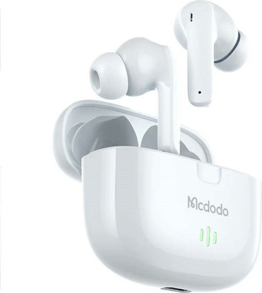 MCDODO Drahtlose In-Ear Bluetooth Kopfhörer mit Mikrofon-Etui, Weiß