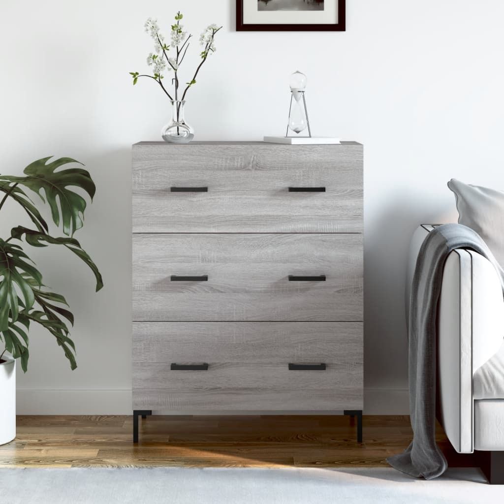 Maison Exclusive - Sideboard Grau Sonoma 69,5x34x90 cm Holzwerkstoff