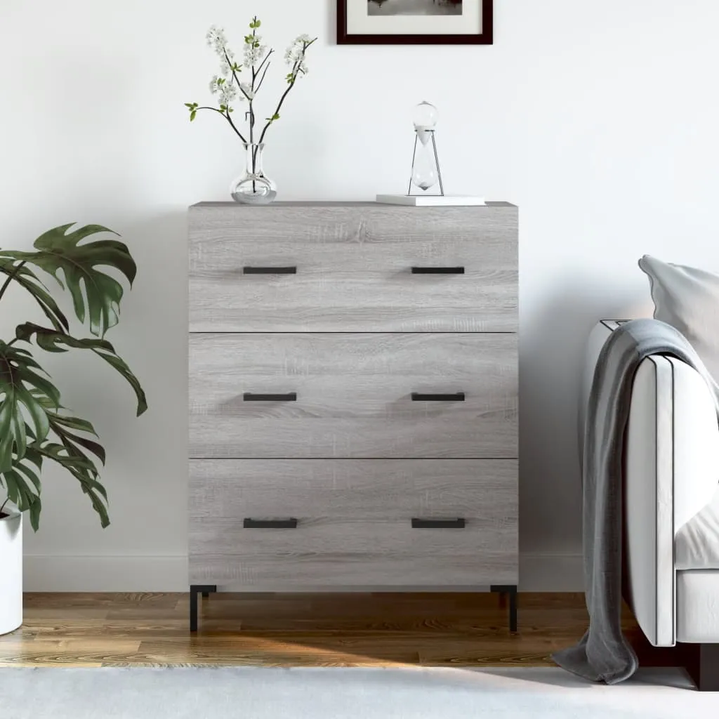 vidaXL Credenza Grigio Sonoma 69,5x34x90 cm - Mobile Salotto Robusto