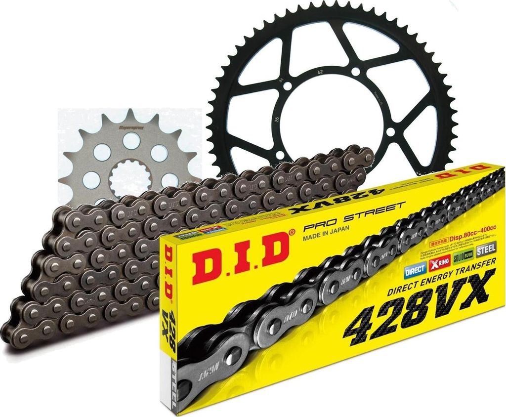 Kit Stahl SACHS ZX125 97-02 16-62-140 DID428VX Niet