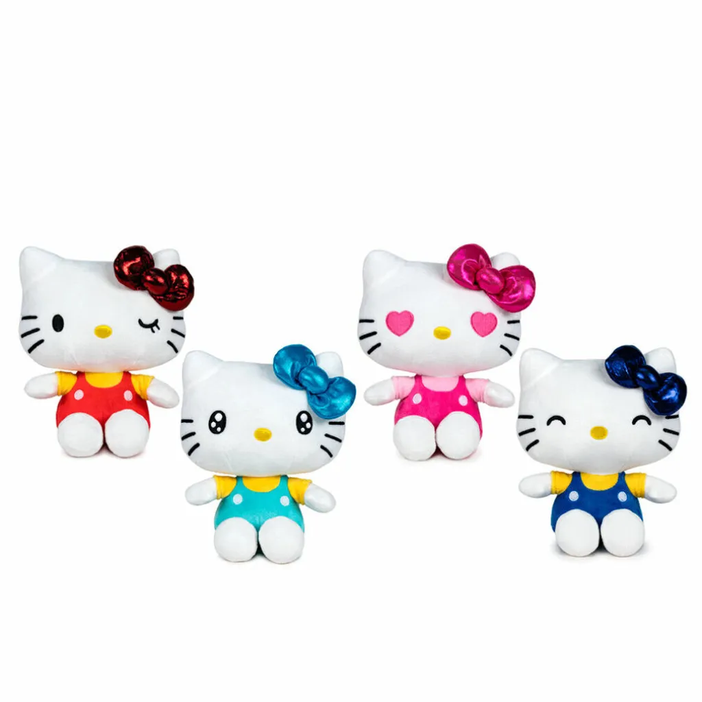 Peluche Hello Kitty 50 ans - Texture Douce et Finition Or 32 cm