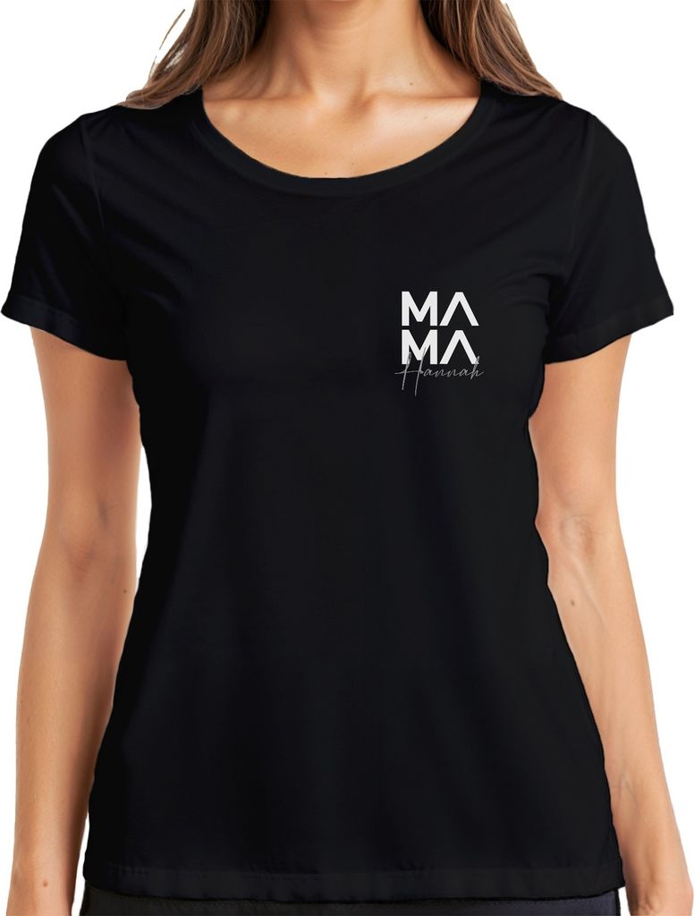 Muttertag Geschenk | Mama Personalisierbar mit Namen der Kinder | Geschenk Mütter Personalisiert | Werdende Mutter Geschenkidee Damen T-Shirt, Sch...