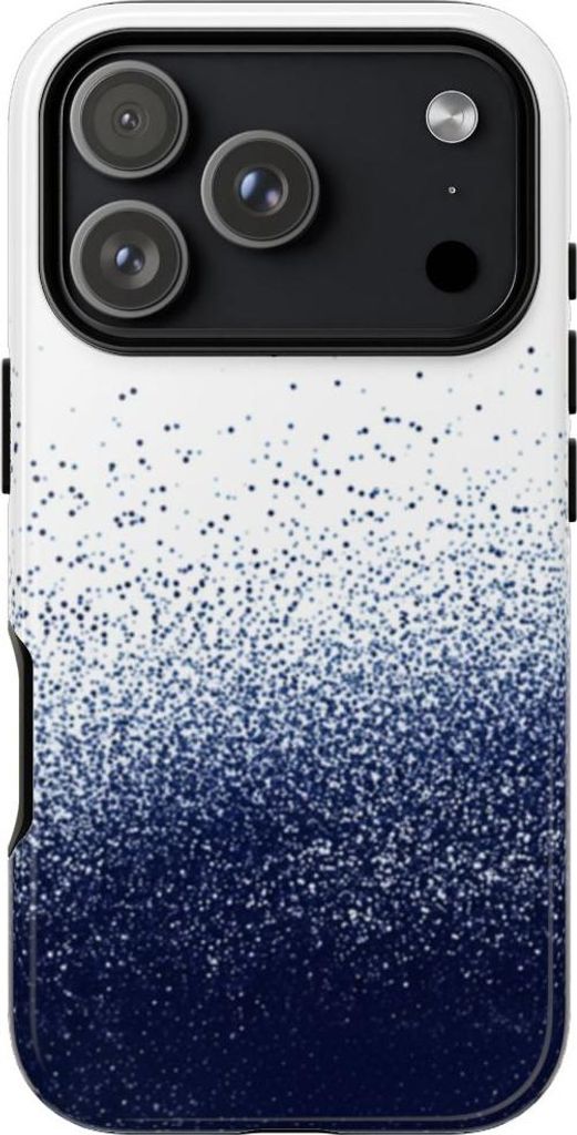 Abstraktes Punktmuster in Dunkelblau – Hülle Kompatibel mit iPhone 17 Pro