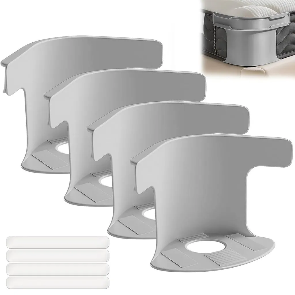 Fixations pour draps-housses adaptées aux lits articulés et grands matelas