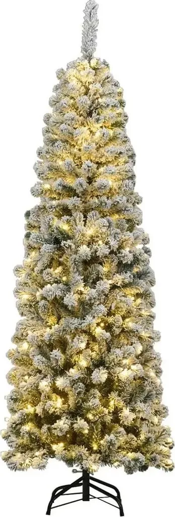 Sapin artificiel 180 cm avec LED intégrées - Aiguilles PVC Vert Naturel
