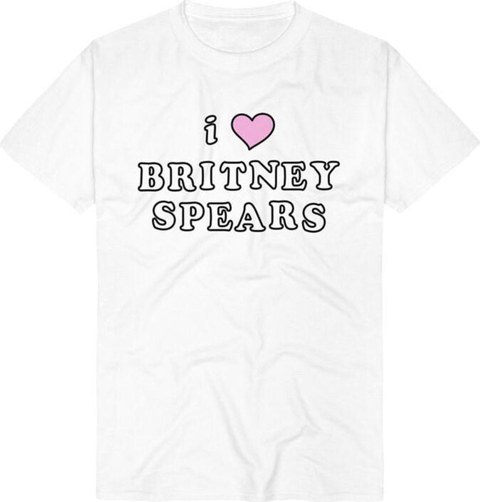 Spears, Britney T-Shirt Herren I Love Britney weiß S