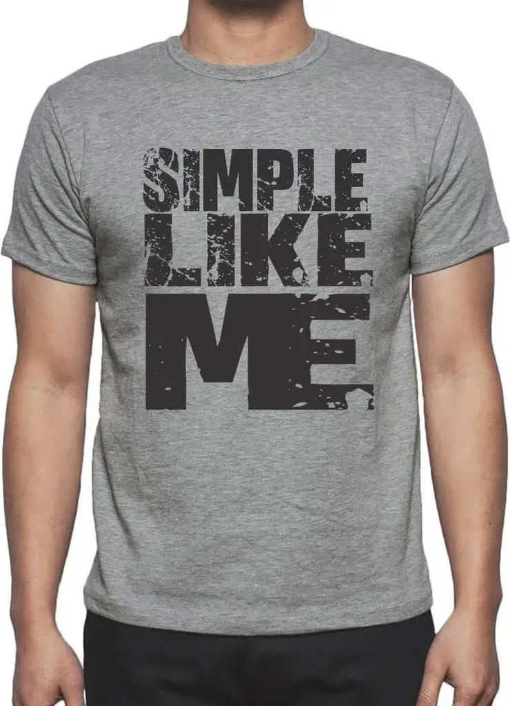 Herren Grafik T-Shirt Einfach wie ich – Simple Like Me – Öko-Verantwortlich Vintage Jahrgang Kurzarm Lustige Druck Geburtstag Geschenk Mann