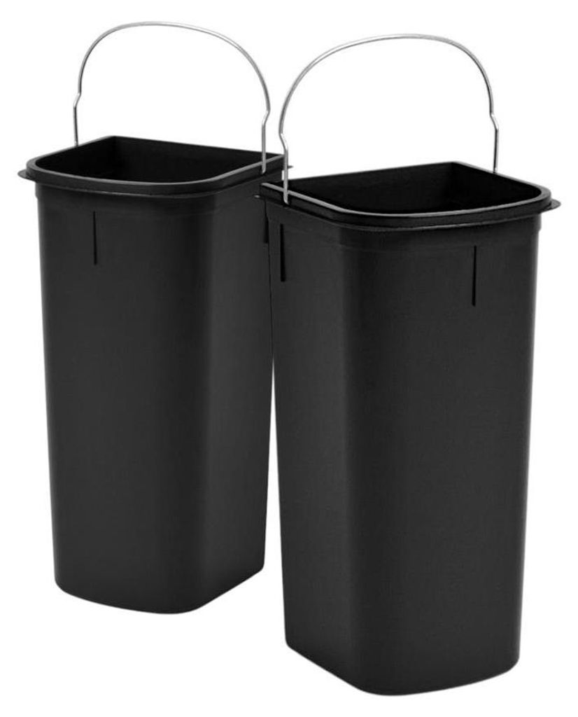Bidone interno Hailo PAIR 1226249 nero 2x8 litri Immagine del prodotto 