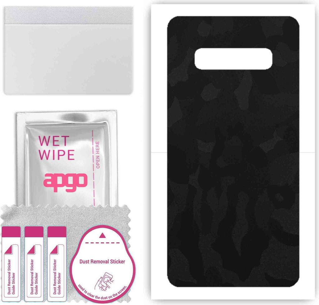 apgo Rückseite Schutzfolie, Skin, kompatibel mit Samsung Galaxy S10 Plus, Hinten Displayschutzfolie aus Vinylfolie, kratzfest, einfache Montage - ...